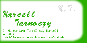 marcell tarnoczy business card